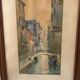 Aquarelle signée f. jeannin gros - rialto à venise encadrée et sous verre début xxe