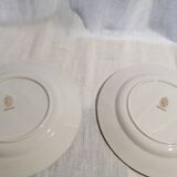 Set of 2 Lunéville plates Saverne porcelain old