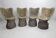 Set of 4 garden chairs stone tree stump