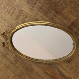 Oval gold knot mirror