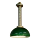 Lustre corps laiton et opaline verte