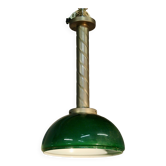 Lustre corps laiton et opaline verte
