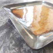Large square tidy or serving dish in enameled ceramic, joseph abboud 1960