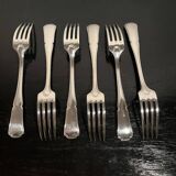Silver-plated metal forks