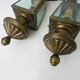 Pair of vintage wall lamps carriage lanterns, electrified with 4 faces. Year 40 50