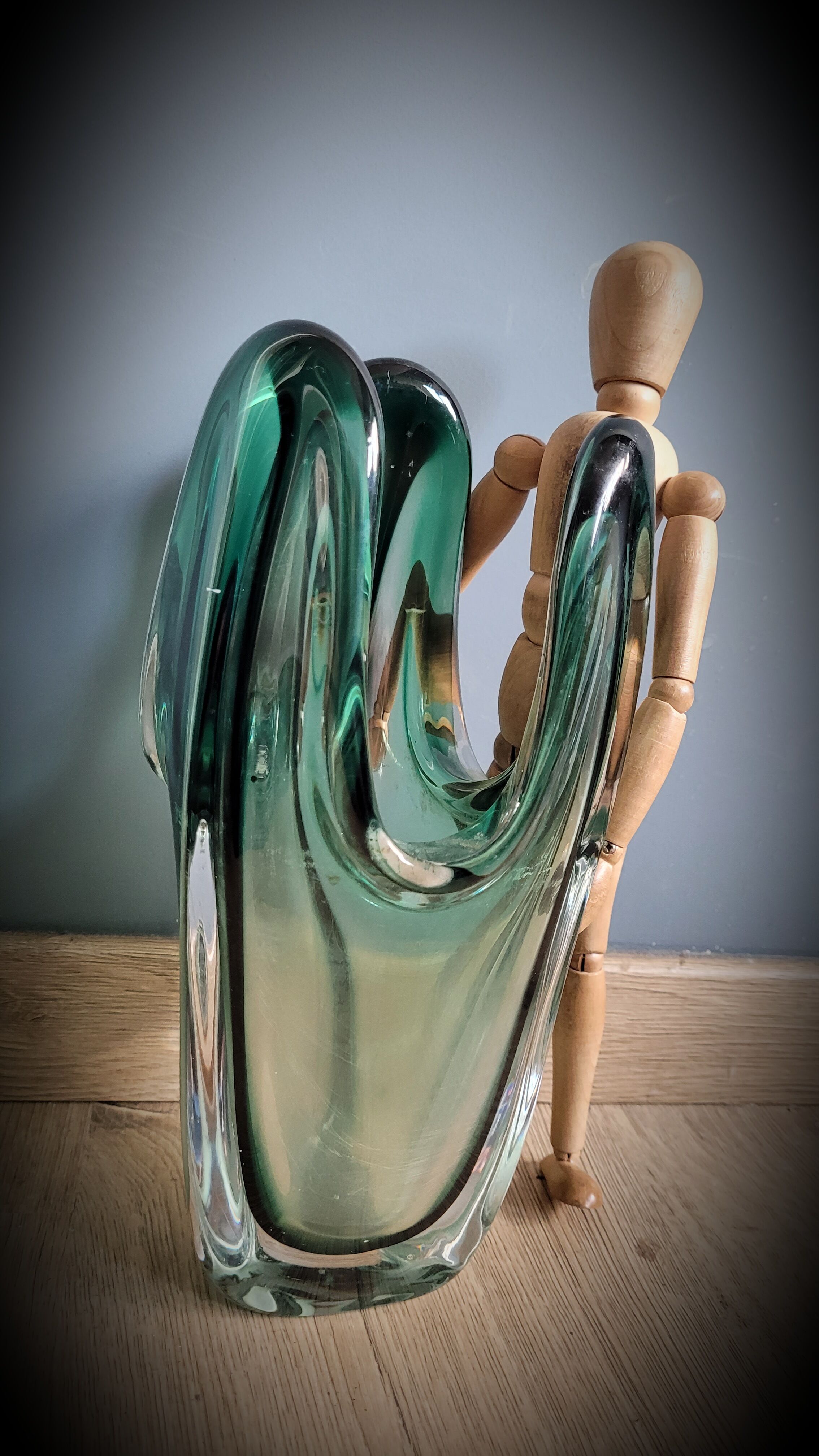 Green Murano vase