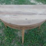 Table demi lune époque Napoléon III en noyer