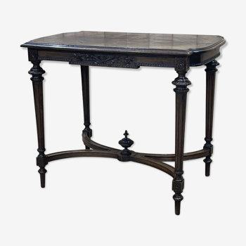 Table desk-Pedestal table style Louis XVI early twentieth century in beech