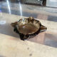 Empty ashtray vintage smoked glass pocket
