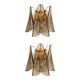 Modern Art Glass “Rondini” Wall Sconces in Smoked Fumè Murano Style