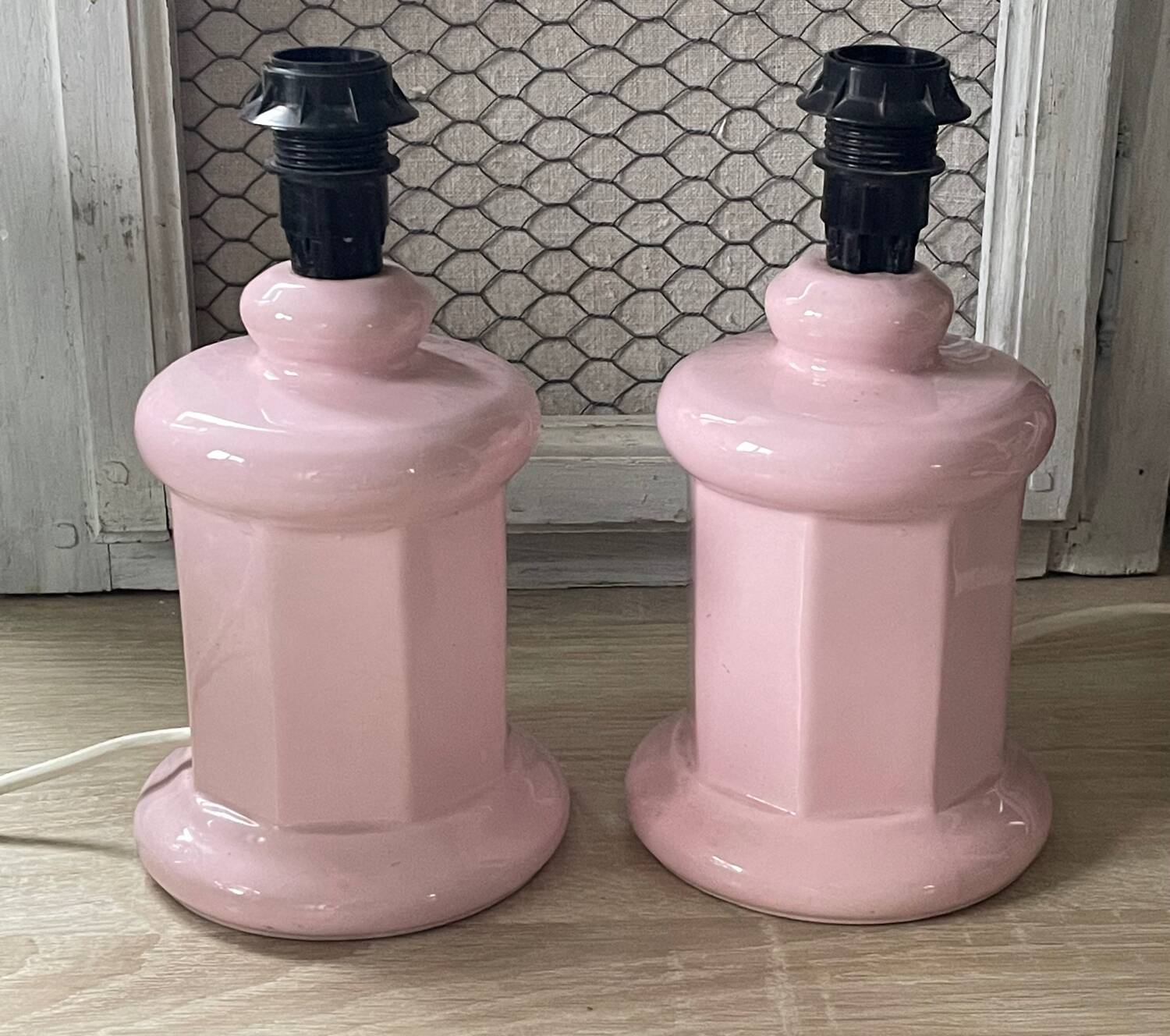 Pair of vintage ceramic lamps