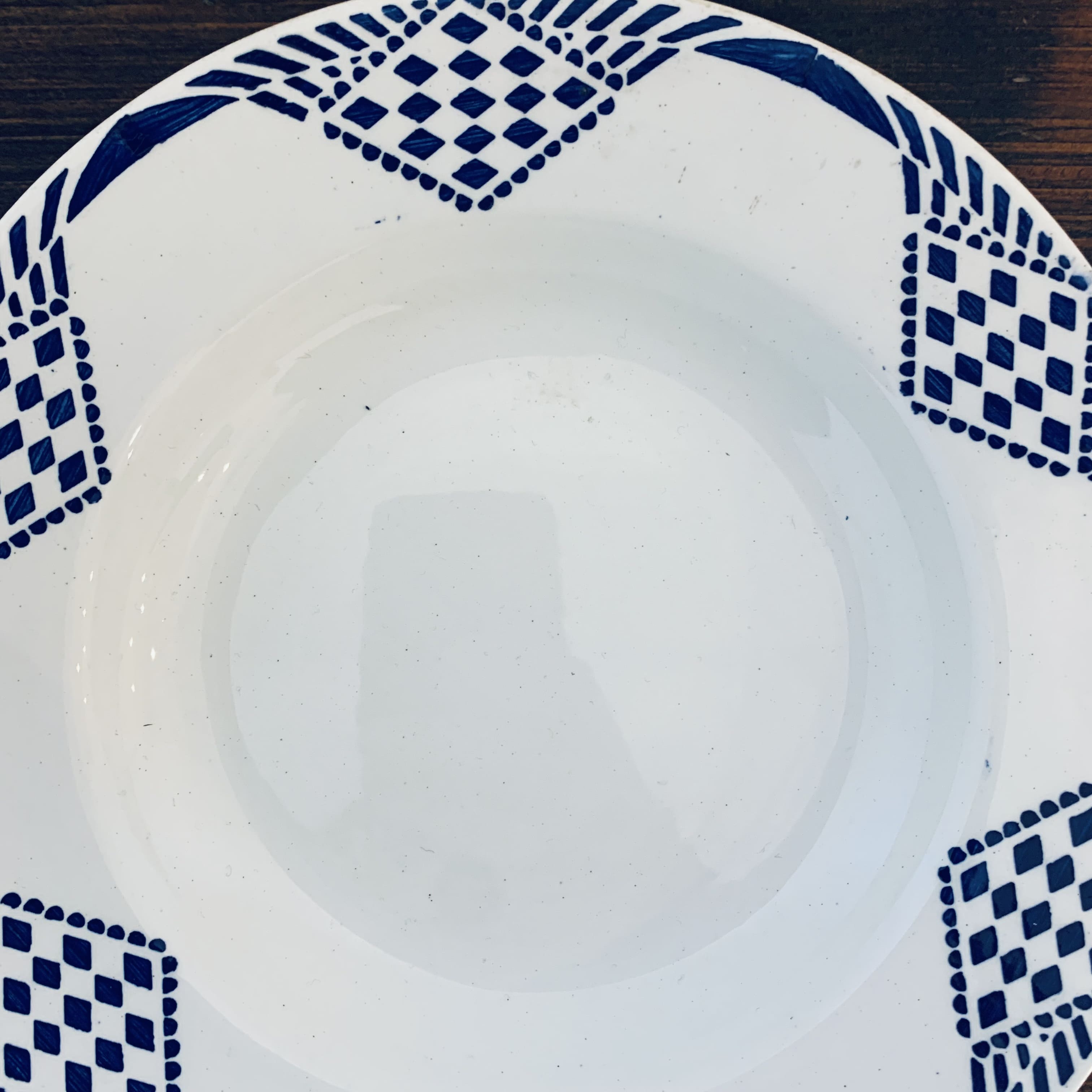 Set of 4 flat plates lustucru pattern
