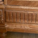 Louis XV style wardrobe in cherry with beveled mirrors