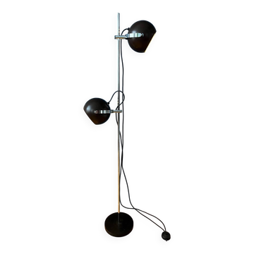 Brown mid-century space age eyeball floor lamp