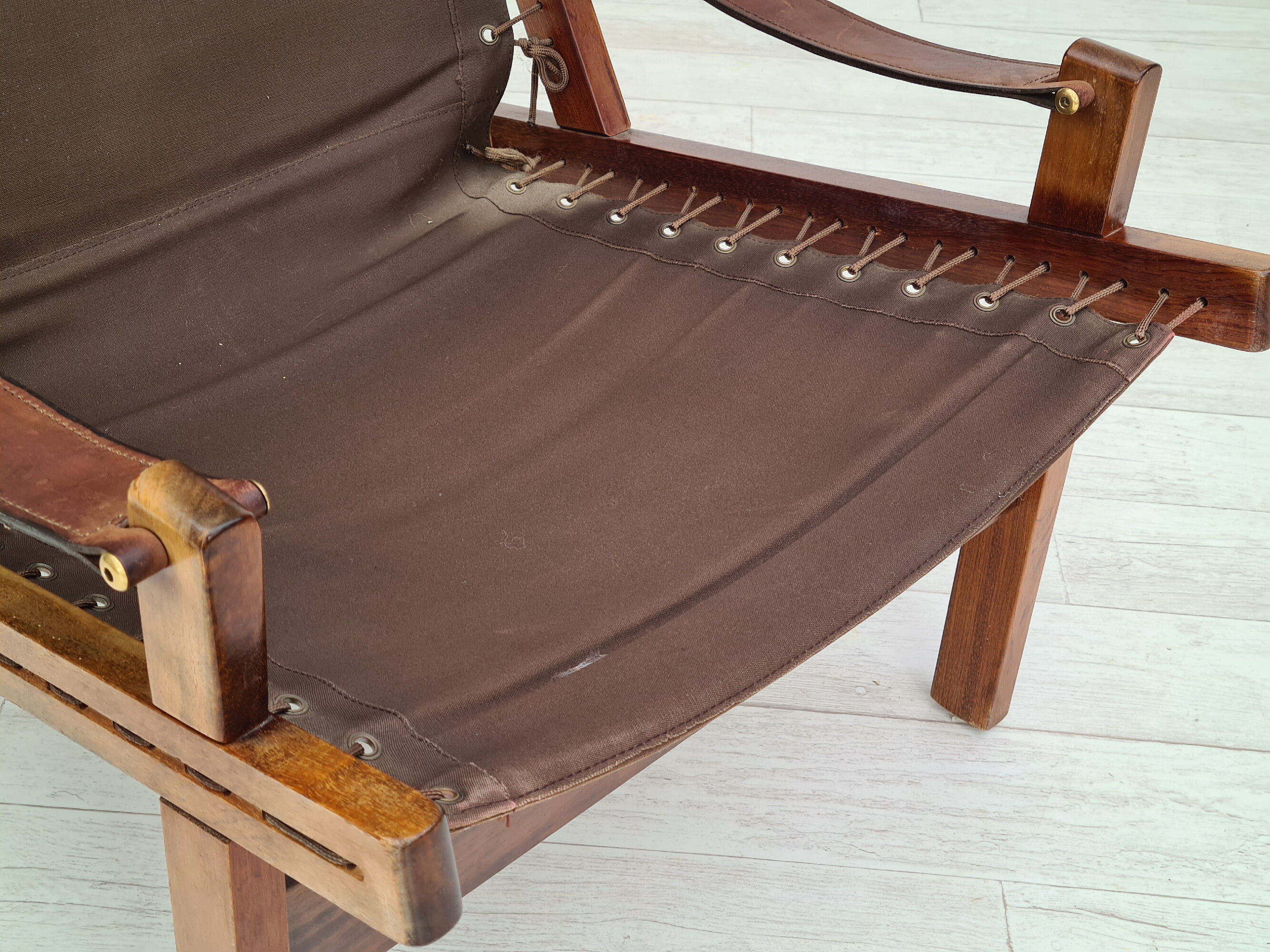 Fauteuil, années 70, teck