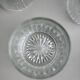 Set of 7 glass water glasses