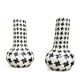 2 x Pied de poule vases / 1980s