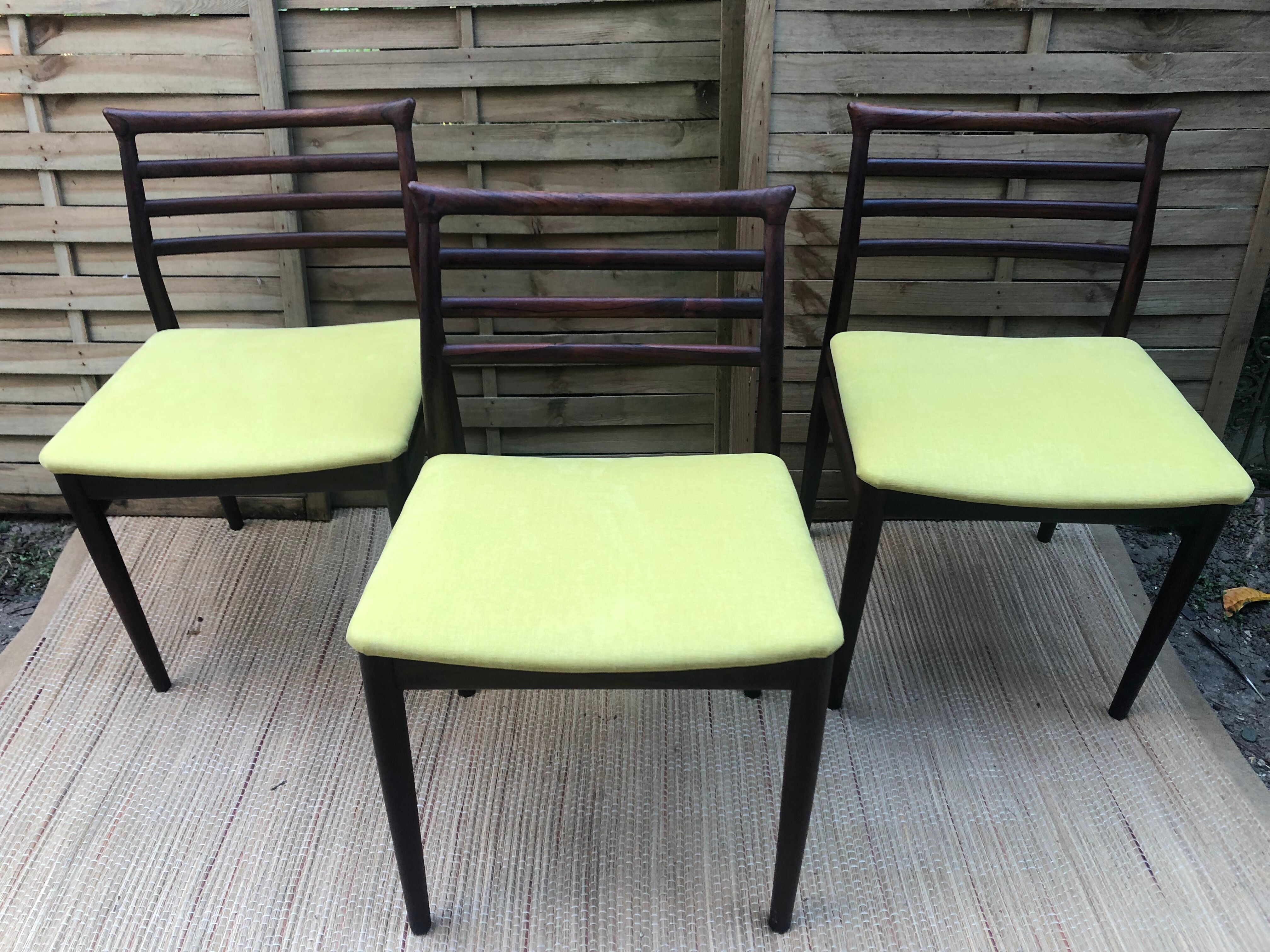 Rosewood chairs Erling Torvits by Søro Stolefabrik Scandinavian
