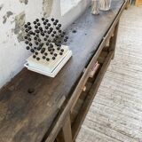 Solid oak console workbench 220cm