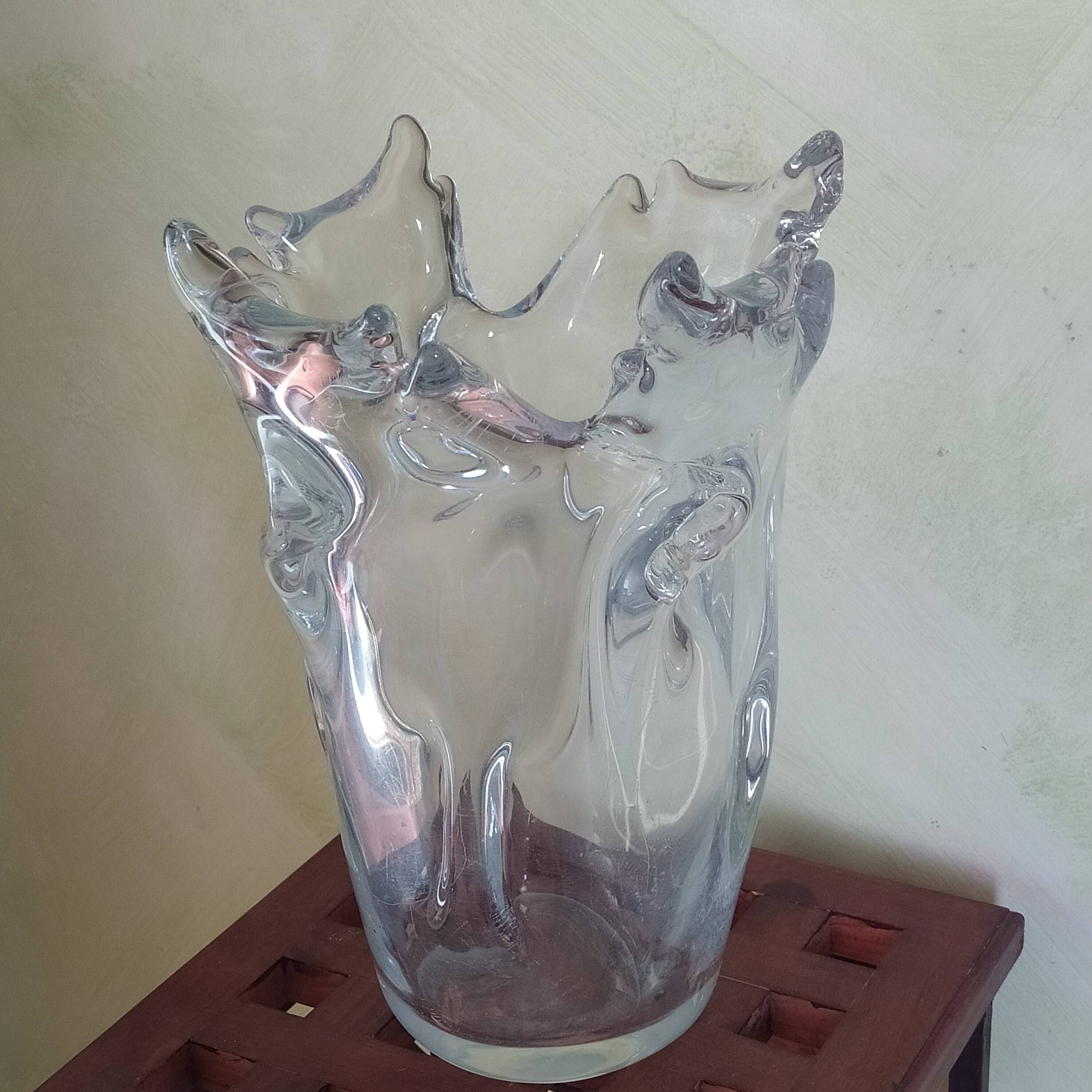 Large Schneider crystal vase