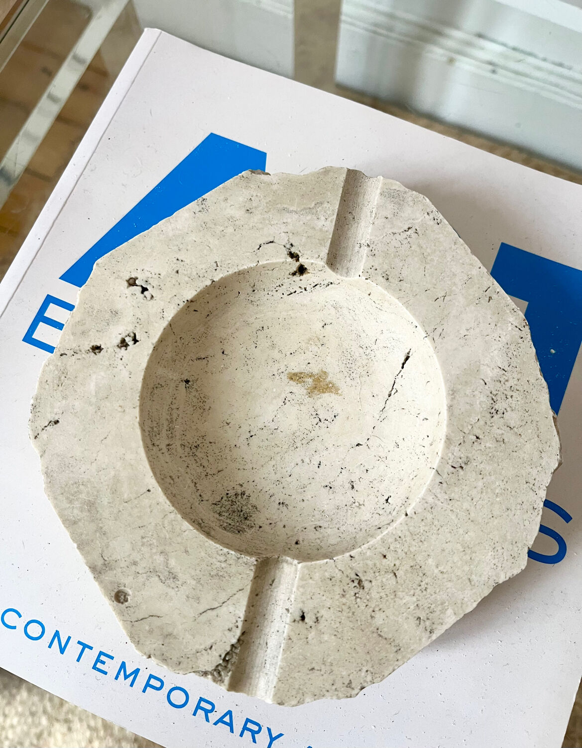Travertine ashtray