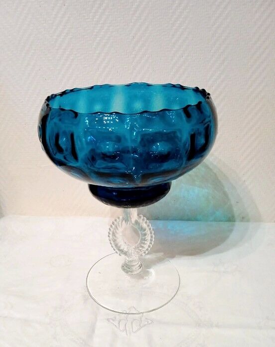 Coupe à fruits Bonbonnière rare cristal et verre