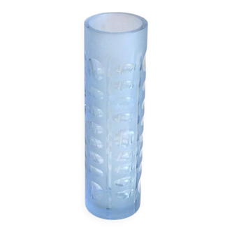 Cylindrical coloured glass vase, 1960s