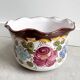 Vintage Italian ceramic planter with a floral decor