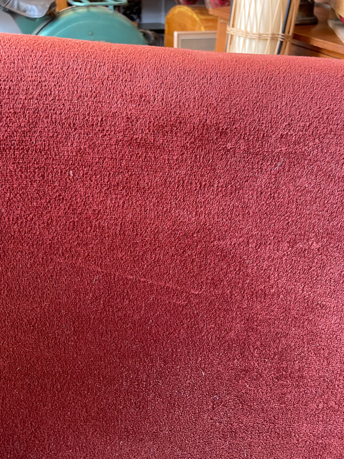 Burgundy Scandinavian armchairs