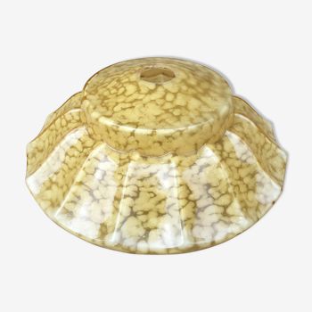 Yellow Clichy glass pendant lamp