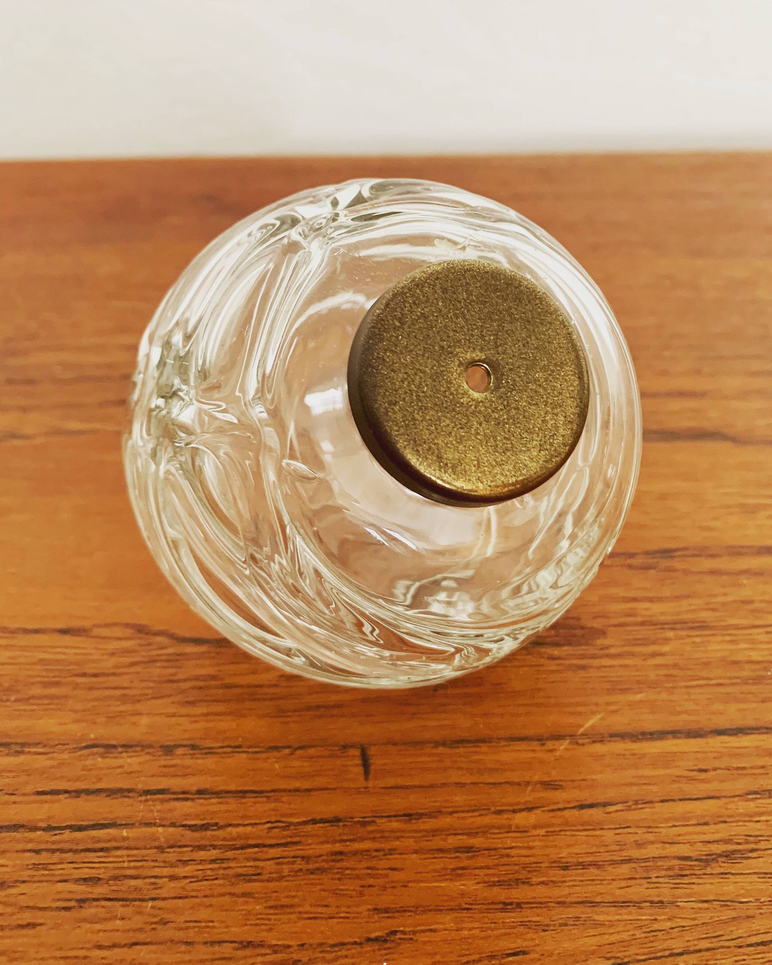 1 of 2 Amazing Golden Bubble Glass Flush Lamps by Doria