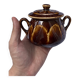Vintage Belgian earthenware sugar bowl