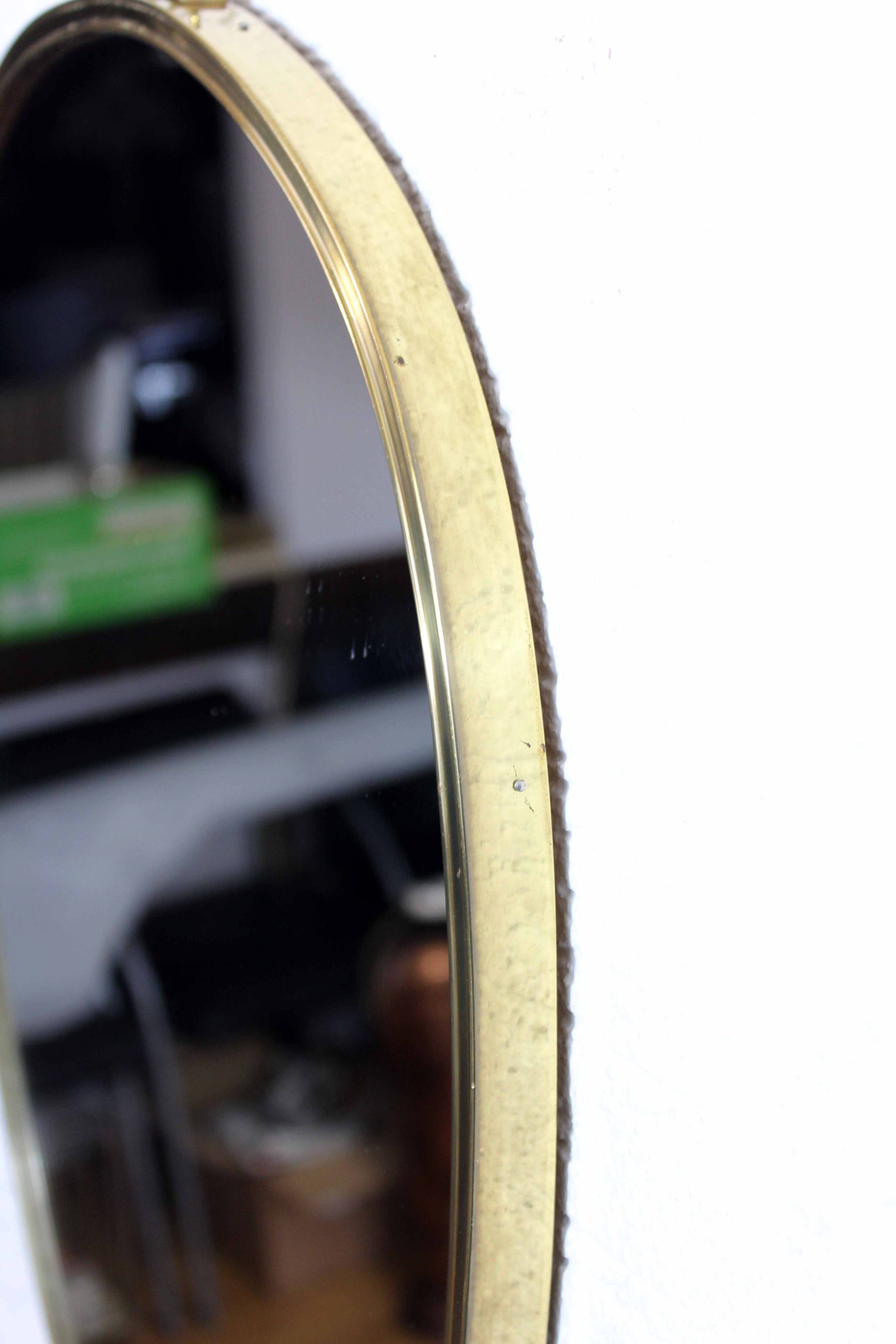 Miroir forme libre en laiton 1970