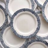 8 flat ironstone plates “Bristol” Salins