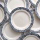 8 flat ironstone plates “Bristol” Salins