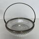 Antique glass cup with metal frame