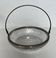 Antique glass cup with metal frame