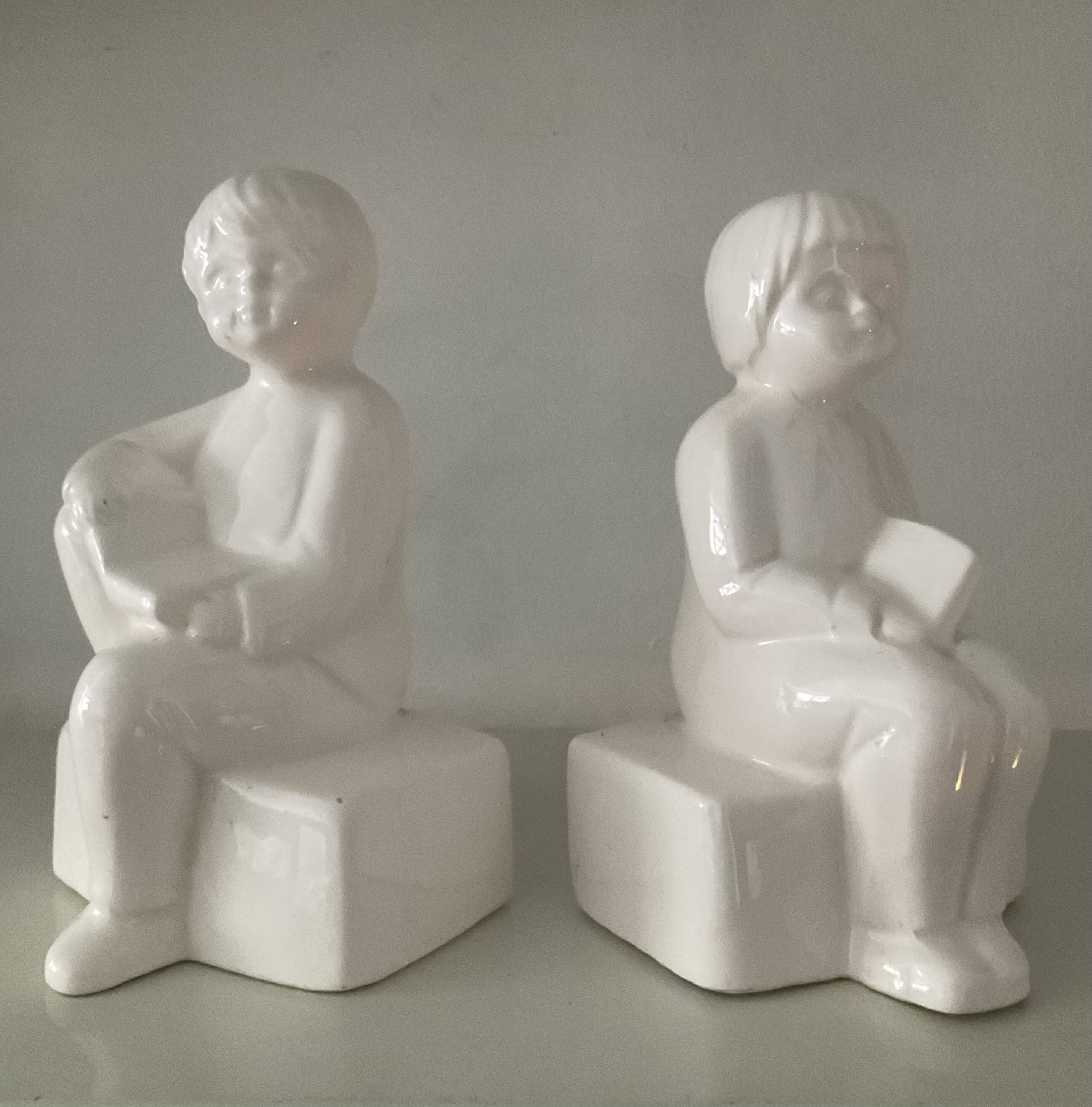 Vintage ceramic bookends