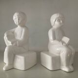 Vintage ceramic bookends