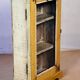 Showcase burmese teak wall shelf with original yellow patina