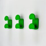 Set of Green Wall Hooks by Ambrogio Rossari for Gedy, 1970s
