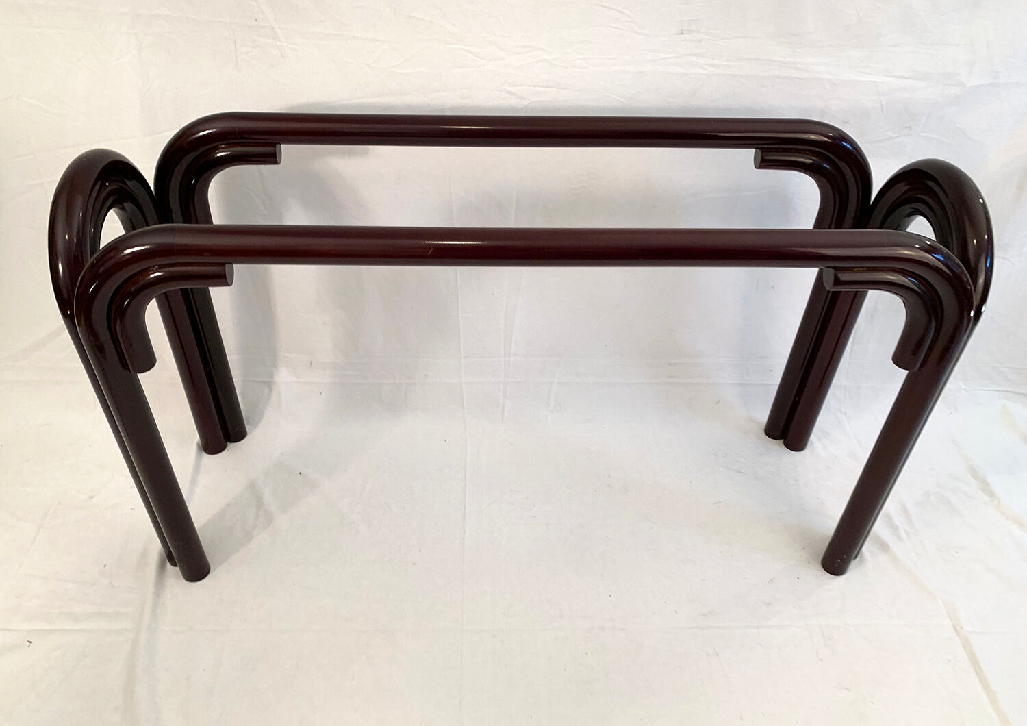 Vintage black/red wood console