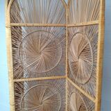 Vintage rattan screen
