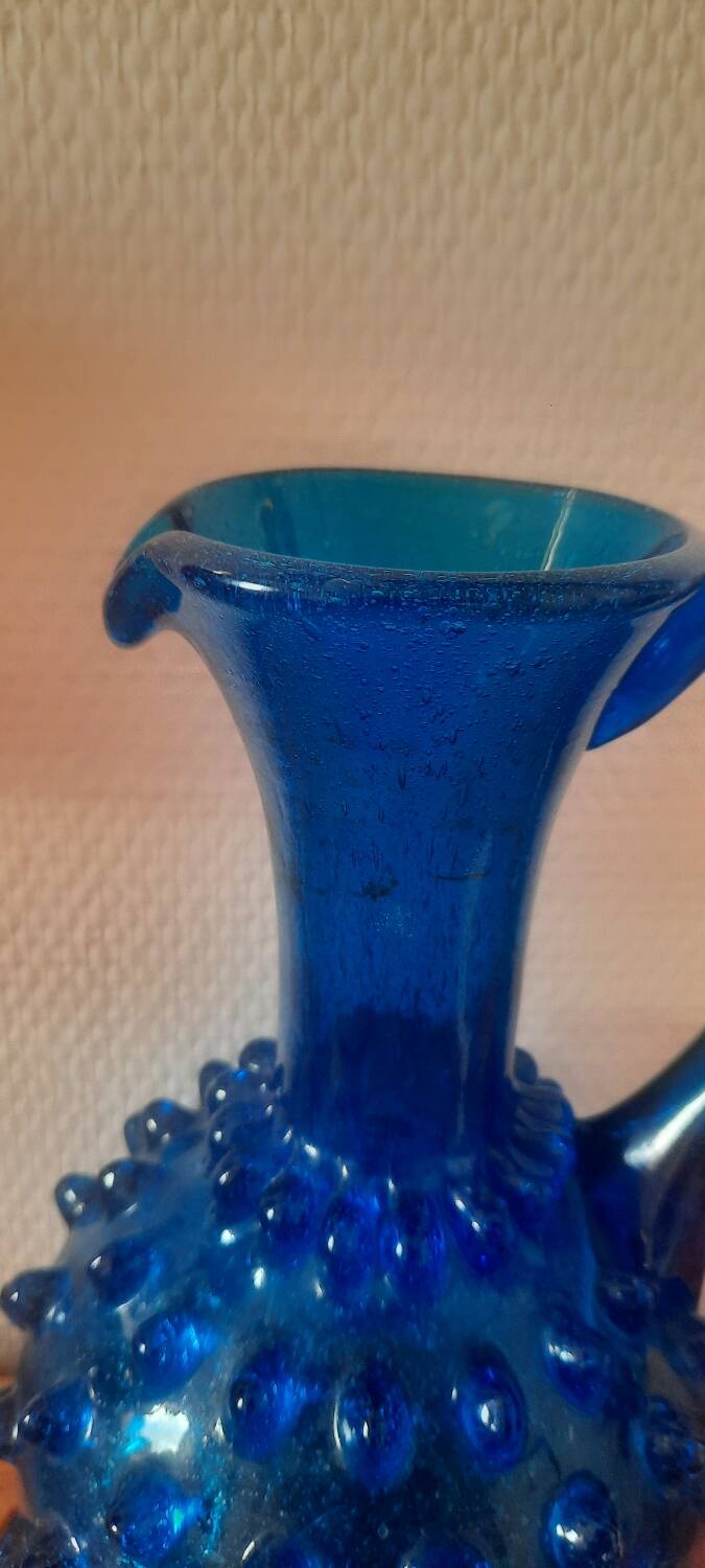 Frosted glass jug Murano