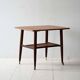 1960s Scandinavian coffee table with Vienna straw shelf