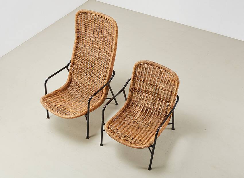 Dirk van Sliedregt Pair of Lounge Chairs for Gebr. Jonkers 1952