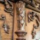 Old carved sideboard Portugal vintage solid wood