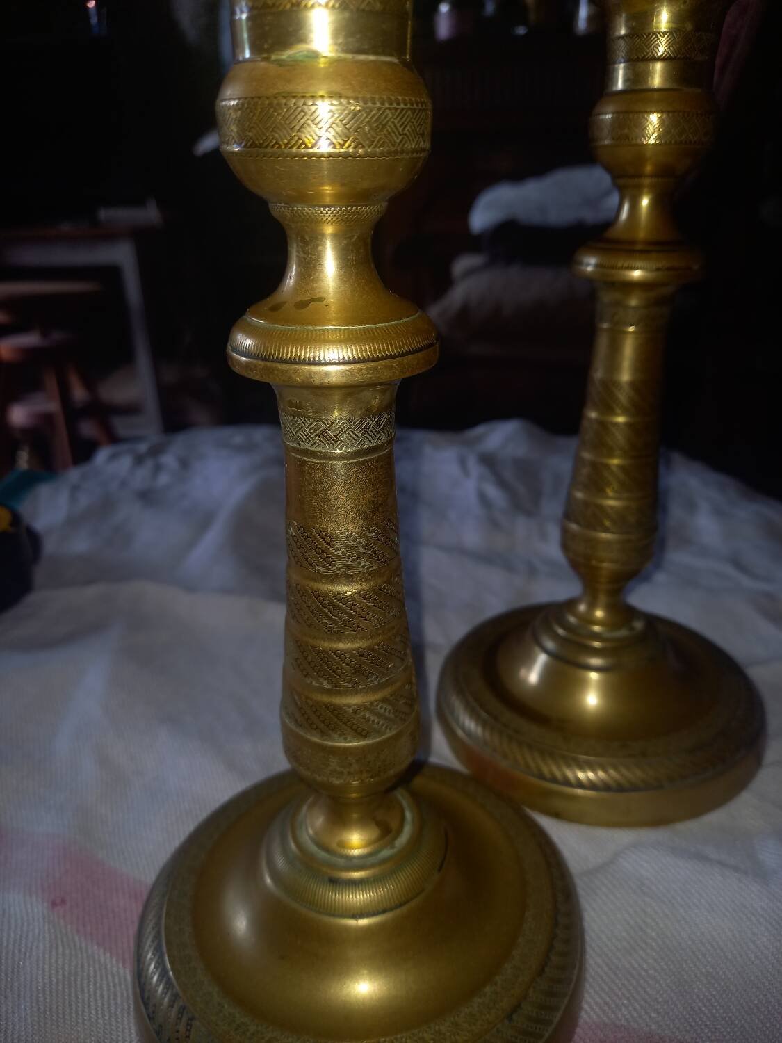 Pair of antique candlesticks