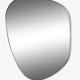 Organic irregular trapezoid mirror minimalist black brass 90x140cm