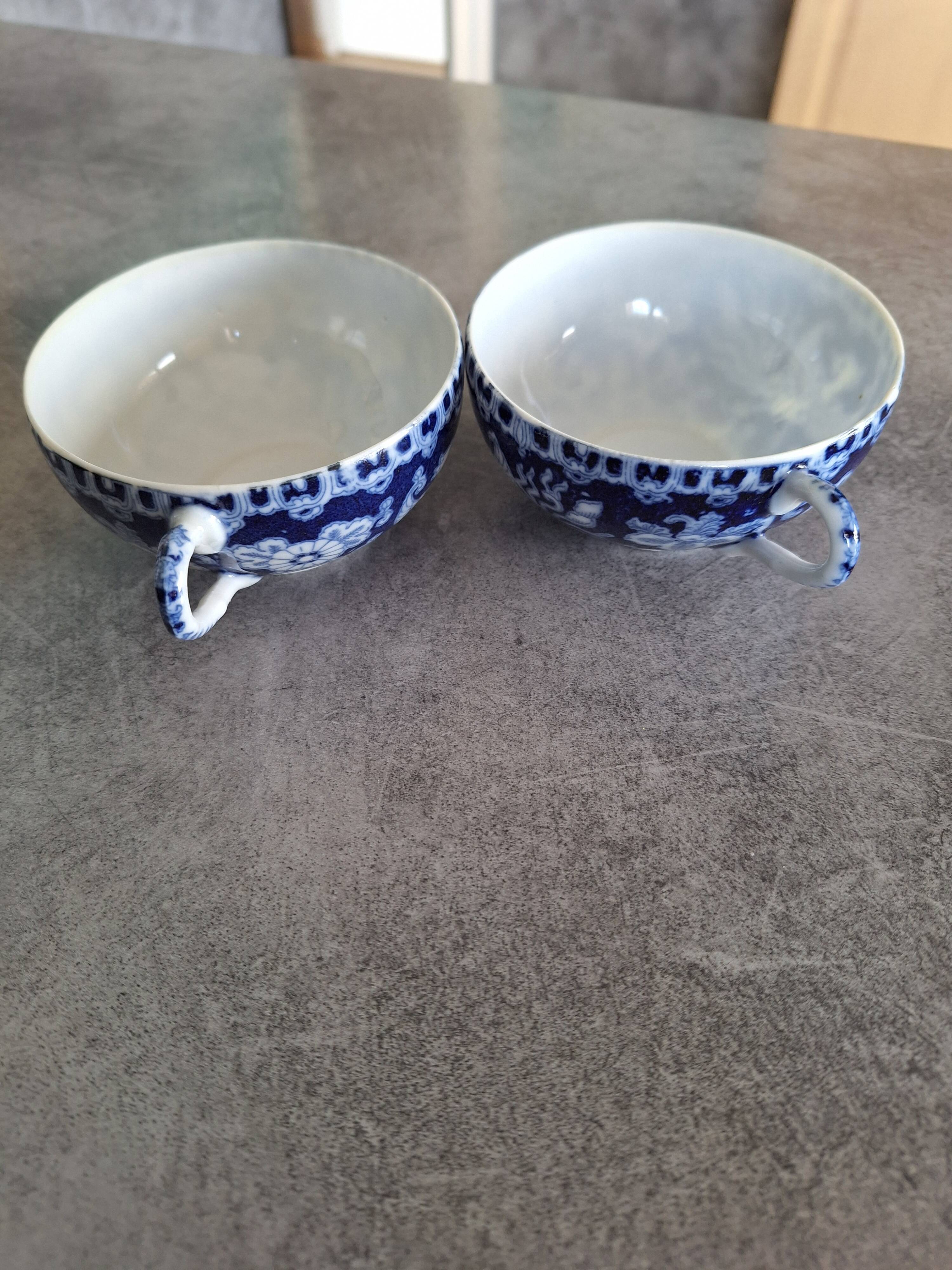 Blue Chinese Porcelain Teacups